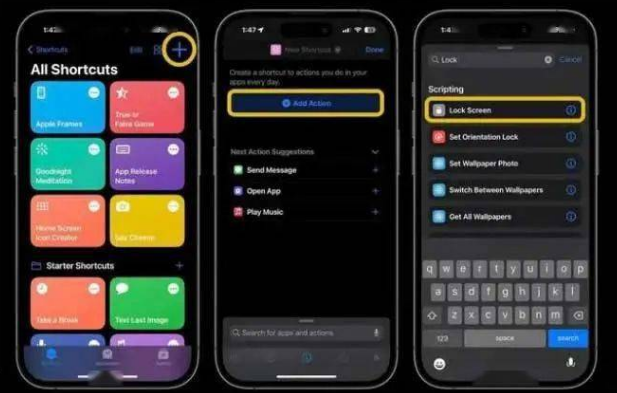 盘龙苹果14锁屏维修店分享iPhone14升级iOS16.4后如何创建锁屏快捷方式 