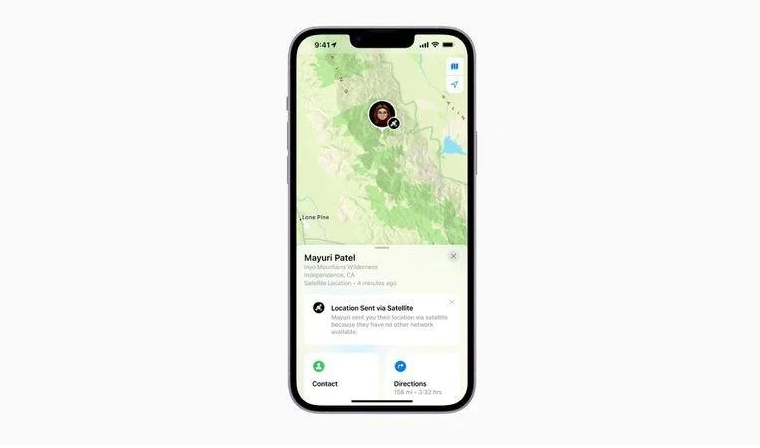 盘龙苹果14维修分享iPhone14系列中 FindMy功能通过卫星分享位置方法教程 